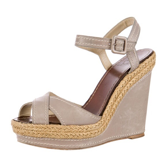 Christian Louboutin Shoes - Authentic Christian Louboutin Almeria Wedges